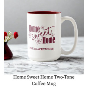 Caneca De Café Em Dois Tons Home Sweet Home
