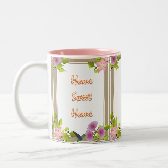 Caneca De Café Em Dois Tons Home Sweet Home Pink Mug (Esquerda)