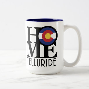 Caneca De Café Em Dois Tons HOME Telluride Colorado 15oz