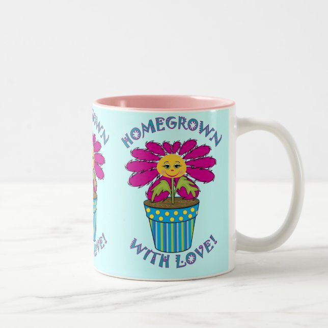 Caneca De Café Em Dois Tons Homegrown com Amor (Direita)