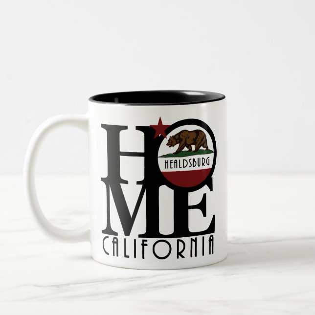 Caneca De Café Em Dois Tons HomEHealdsburg California 11oz Coffee Mug (Esquerda)