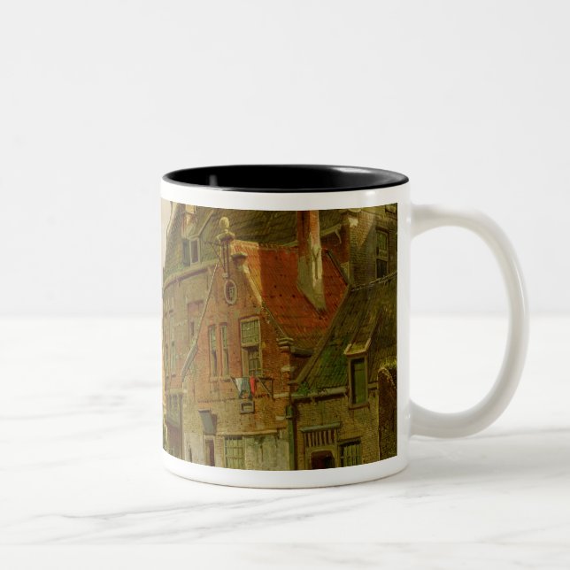 Caneca De Café Em Dois Tons Homem com um carrinho de mão (Direita)