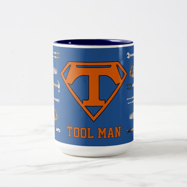 Caneca De Café Em Dois Tons Homem das Ferramentas (Centro)