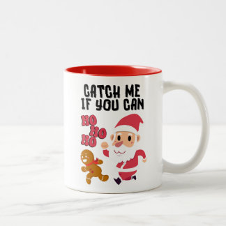 Caneca De Café Em Dois Tons Homem De Gingerpão - Pegue-Me Se Puder
