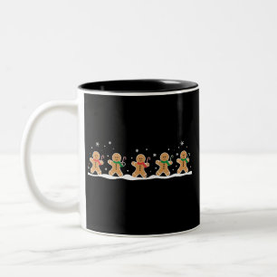 Caneca De Café Em Dois Tons Homem de Pão de Gengibre Bonito Natal Festa Padeir
