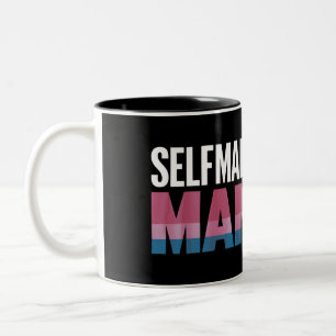 Caneca De Café Em Dois Tons Homem Feito por Si Mesmo Bandeira Transgênero Orgu