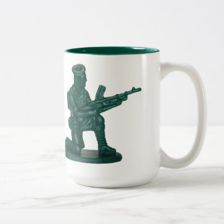 Caneca De Café Em Dois Tons Homem plástico verde do exército