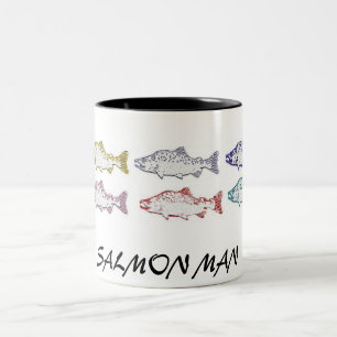 CANECA DE CAFÉ EM DOIS TONS HOMEM SALMON, COPO DE CAFÉ