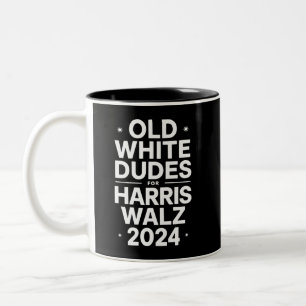 Caneca De Café Em Dois Tons Homens Brancos e Velhos para a Política Democrata 