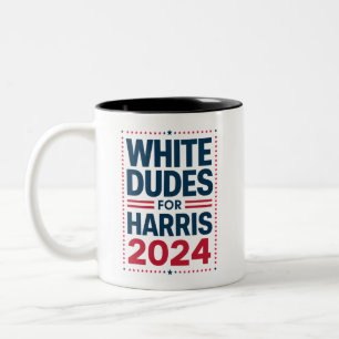 Caneca De Café Em Dois Tons Homens Brancos Para Harris-2024