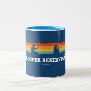 Caneca De Café Em Dois Tons Hoover Reservoir Ohio Canoe
