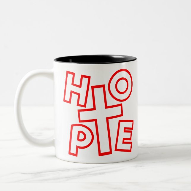 Caneca De Café Em Dois Tons hope in christ (Esquerda)
