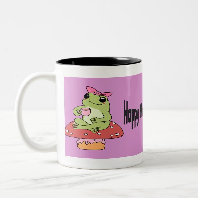Caneca De Café Em Dois Tons Hoppy Mushroom Fungy (Esquerda)