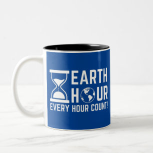 Caneca De Café Em Dois Tons Hora da Terra