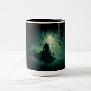 Caneca De Café Em Dois Tons Hora das Bruxas no Prado Assombrado
