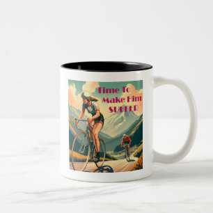 Caneca De Café Em Dois Tons Hora De Fazê-Lo Sofrer O Ciclismo