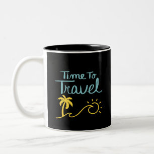 Caneca De Café Em Dois Tons Hora de Viagem Beach