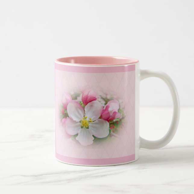 Caneca De Café Em Dois Tons Hora do Flor de Maçã (Direita)