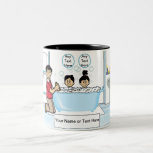 Caneca De Café Em Dois Tons Hora do Tubo - 1 Menino, 1 Rapariga, Cartografia d