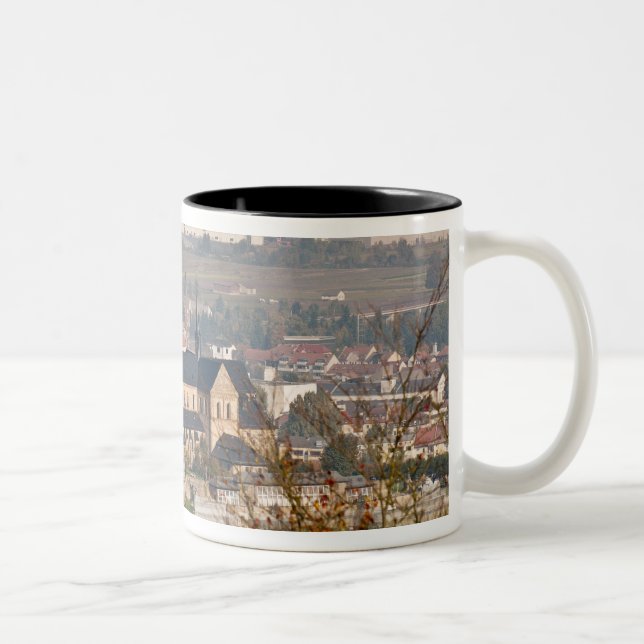 Caneca De Café Em Dois Tons Horizonte de Bamberg, Alemanha (Direita)