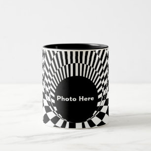 Caneca De Café Em Dois Tons Horizonte de Eventos 3d Buraco Negro