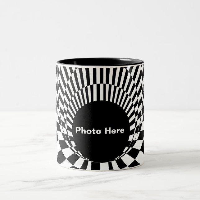 Caneca De Café Em Dois Tons Horizonte de Eventos 3d Buraco Negro (Centro)