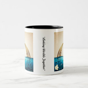 Caneca De Café Em Dois Tons "Horizonte Pacífico Encontrado"