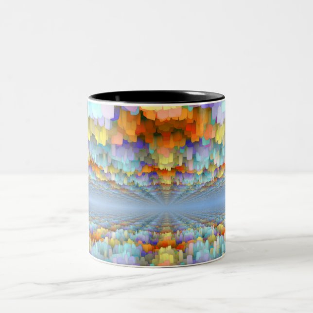 Caneca De Café Em Dois Tons Horizonte SciFi (Centro)