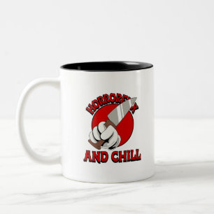 Caneca De Café Em Dois Tons Horrorflix And Chill A