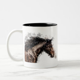 Caneca De Café Em Dois Tons Horse