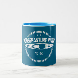 Caneca De Café Em Dois Tons Horsepasto River Carolina do Norte Kayaking