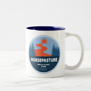 Caneca De Café Em Dois Tons Horsepastoris Wild And Scenic River Carolina Do No
