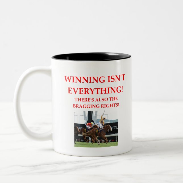 Caneca De Café Em Dois Tons horseracing (Esquerda)