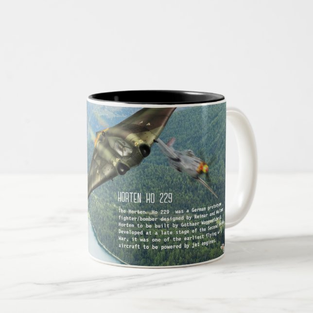 Caneca De Café Em Dois Tons Horten Ho229 (Frente Esquerda)