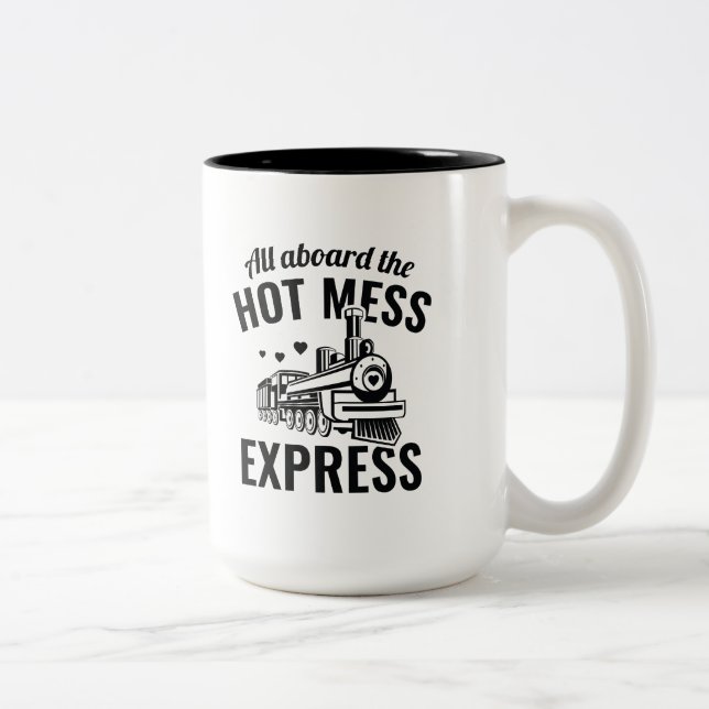 Caneca De Café Em Dois Tons Hot Mess Express (Direita)