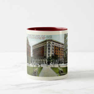 Caneca De Café Em Dois Tons Hotel Lafayette, Buffalo, Estilo de Vintage NY 190