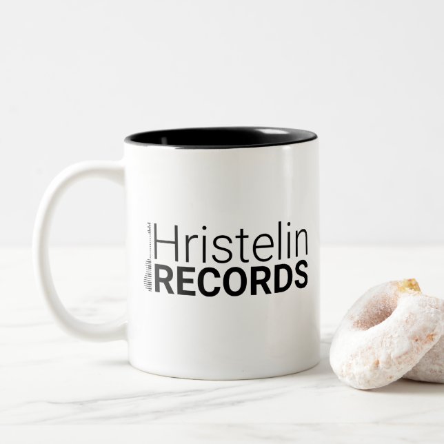 Caneca De Café Em Dois Tons Hristelin RECORDS (Com Donut)