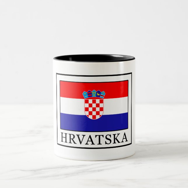 Caneca De Café Em Dois Tons Hrvatska (Centro)