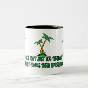 Caneca De Café Em Dois Tons Hugger engraçado da árvore