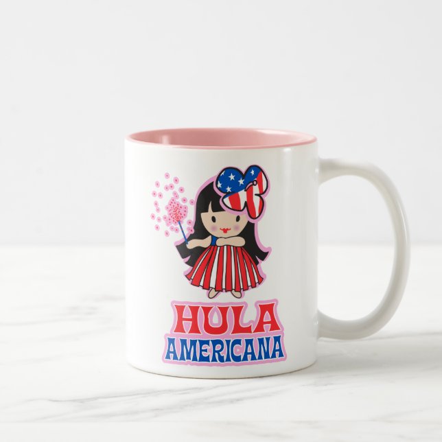 Caneca De Café Em Dois Tons Hula Americana Mugs (Direita)