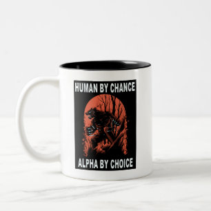 Caneca De Café Em Dois Tons Humano Por Chance Alpha Por Escolha - Wolverine