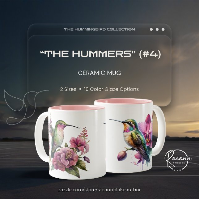 Caneca De Café Em Dois Tons Hummingbird Cerâmica Mug (Criador carregado)