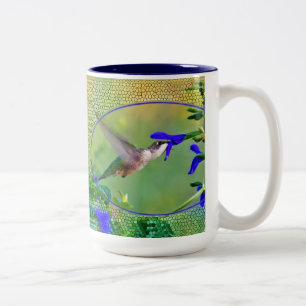 Caneca De Café Em Dois Tons Hummingbird e vidro escondido