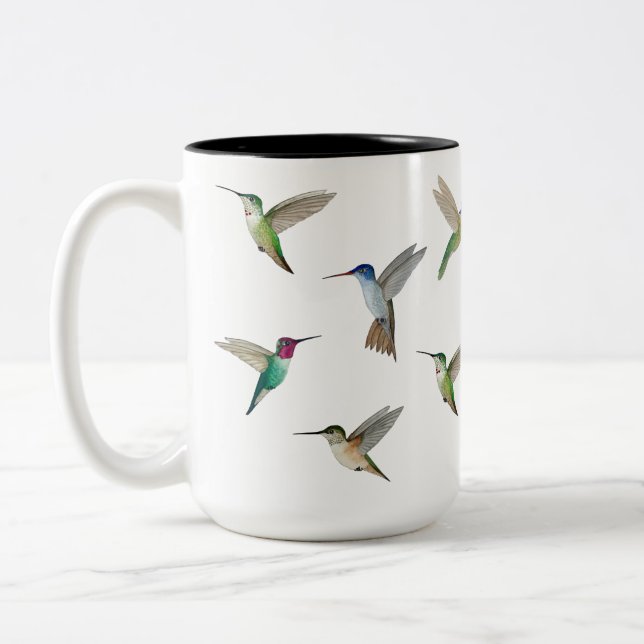 Caneca De Café Em Dois Tons Hummingbird norte-americano (Esquerda)