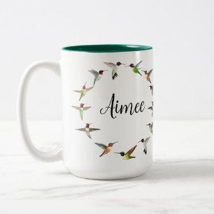 Caneca De Café Em Dois Tons Hummingbird Personalizado