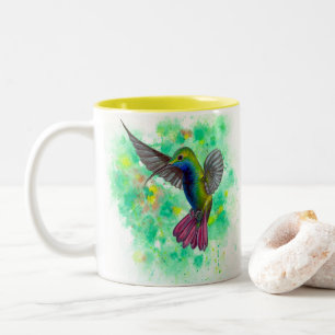 Caneca De Café Em Dois Tons Hummingbird - pintura acrílica