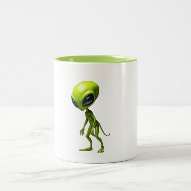 Caneca De Café Em Dois Tons Humoide verde (Centro)