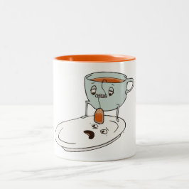 Caneca De Café Em Dois Tons Humor da cozinha do copo e da placa do Bagger do