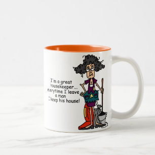 Caneca De Café Em Dois Tons Humor da empregada