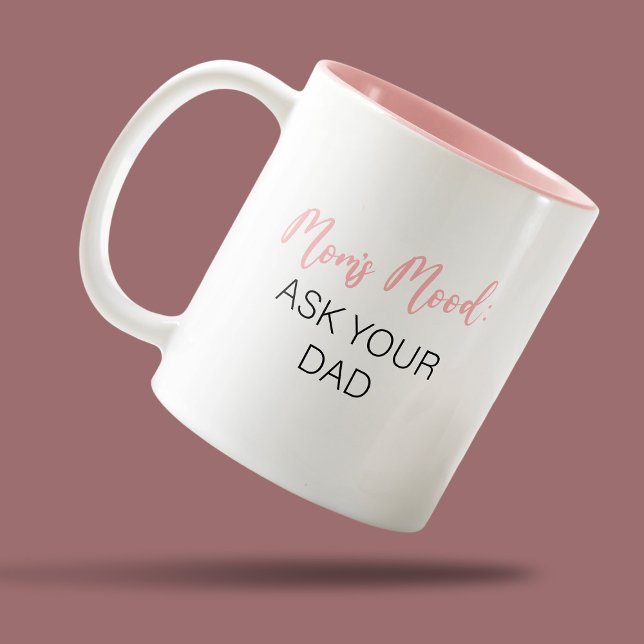 Caneca De Café Em Dois Tons Humor da Mãe Divertido (Criador carregado)